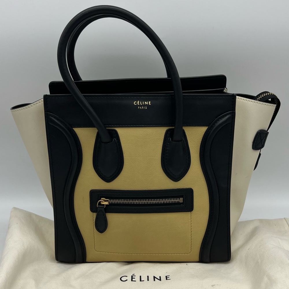 Authentic Celine Tricolors micro luggage tote - Picture 4 of 14